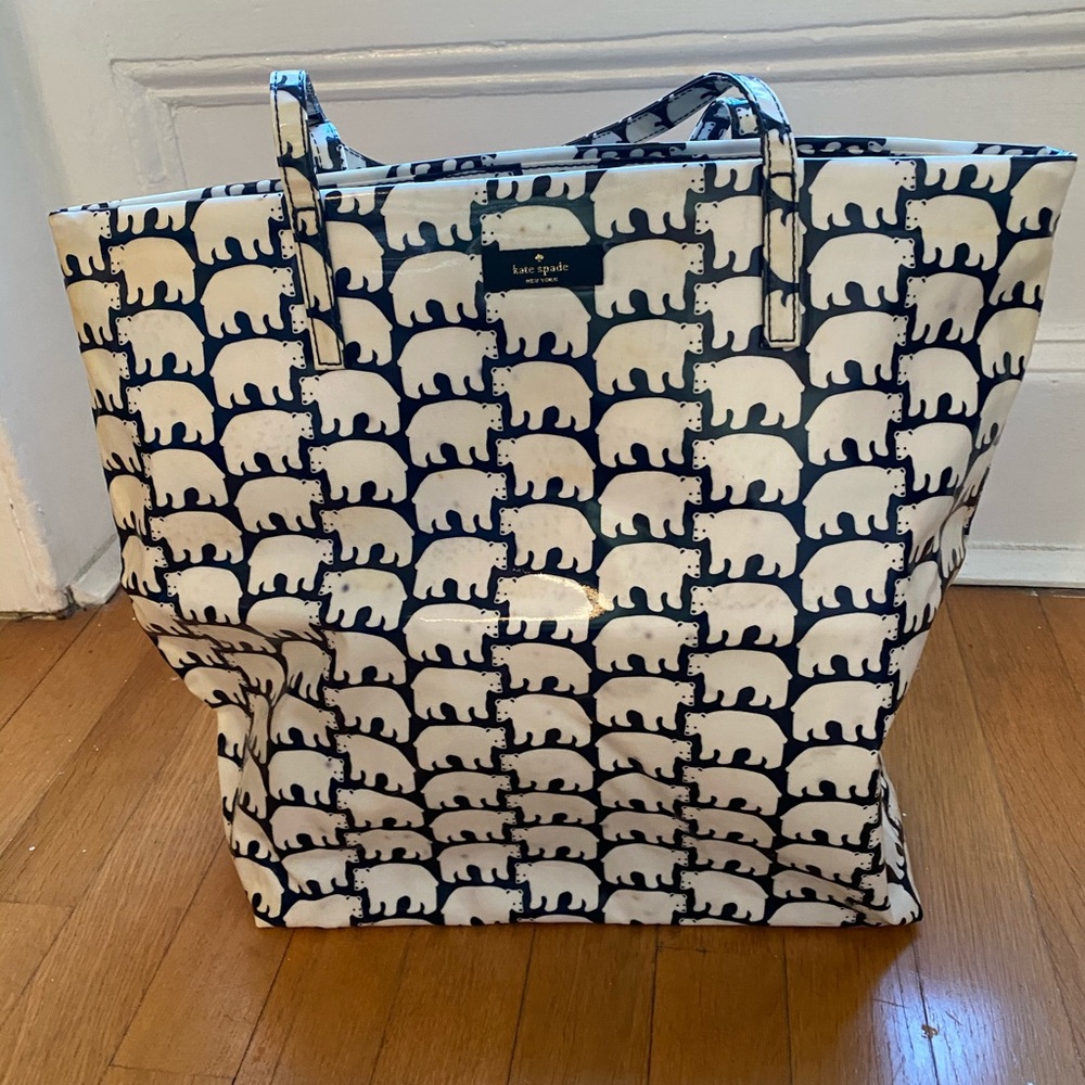 Kate spade polar bear tote purse